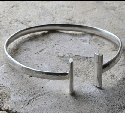 Sterling Silver Adjustable T-Bar Bangle