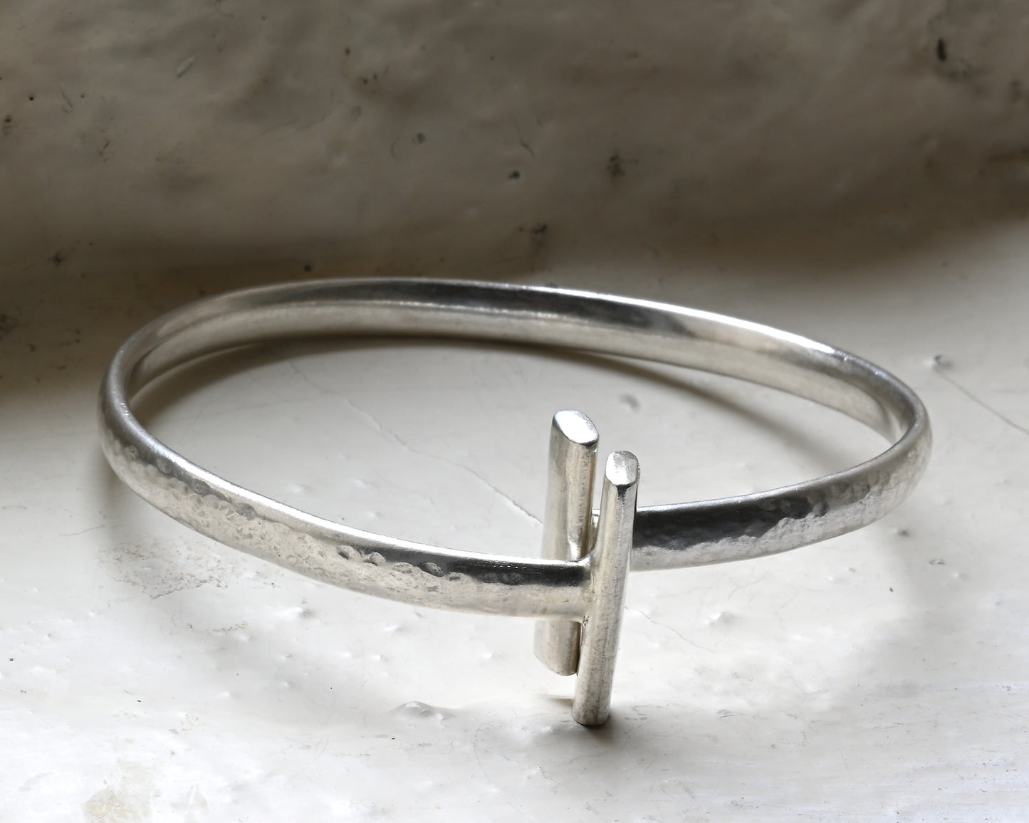 Sterling Silver Adjustable T-Bar Bangle