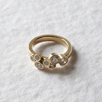 Gold Scattered Diamond Eternity Ring