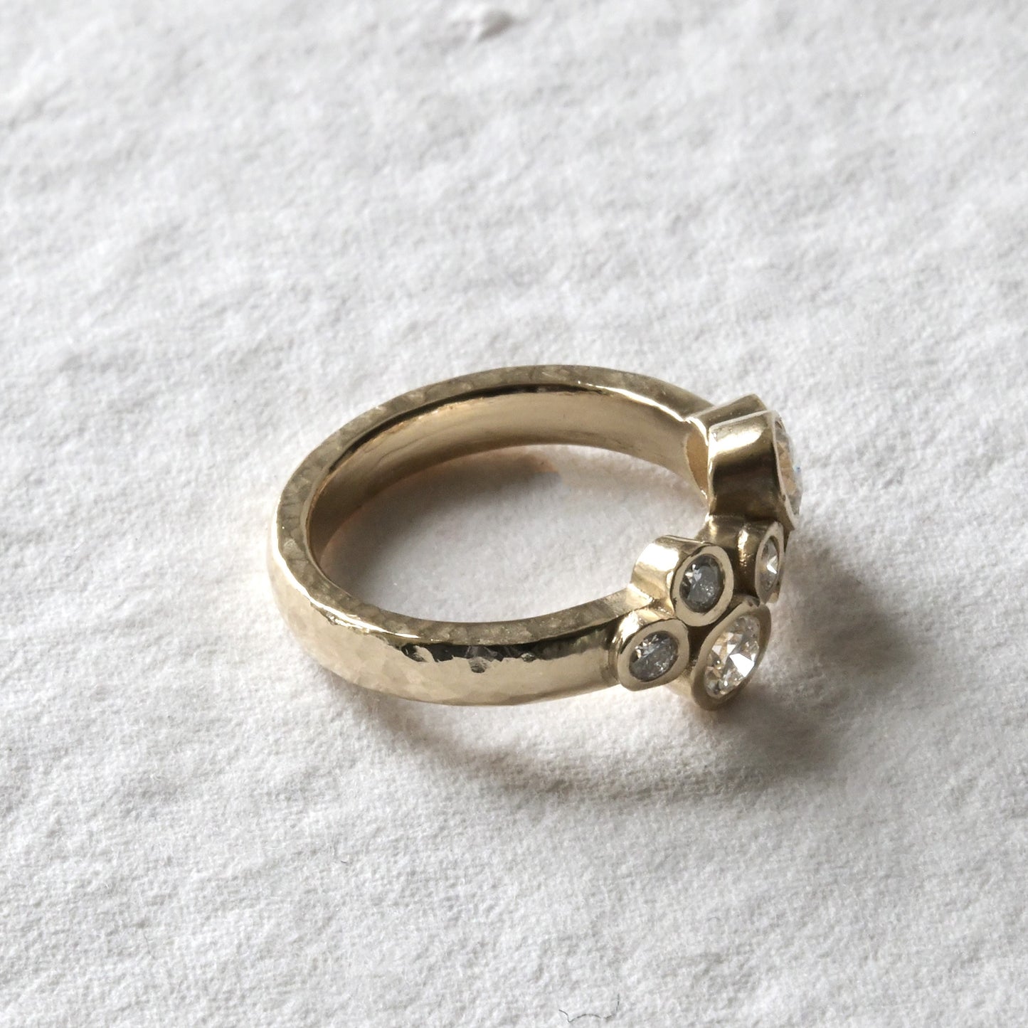 Gold Scattered Diamond Eternity Ring