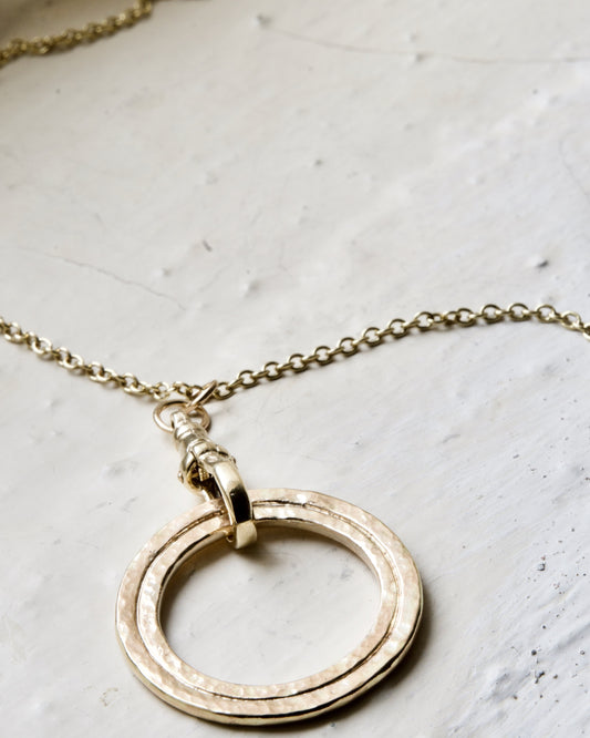 Statement Circle Gold Necklace