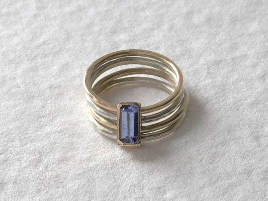 Gold Tanzanite Stack