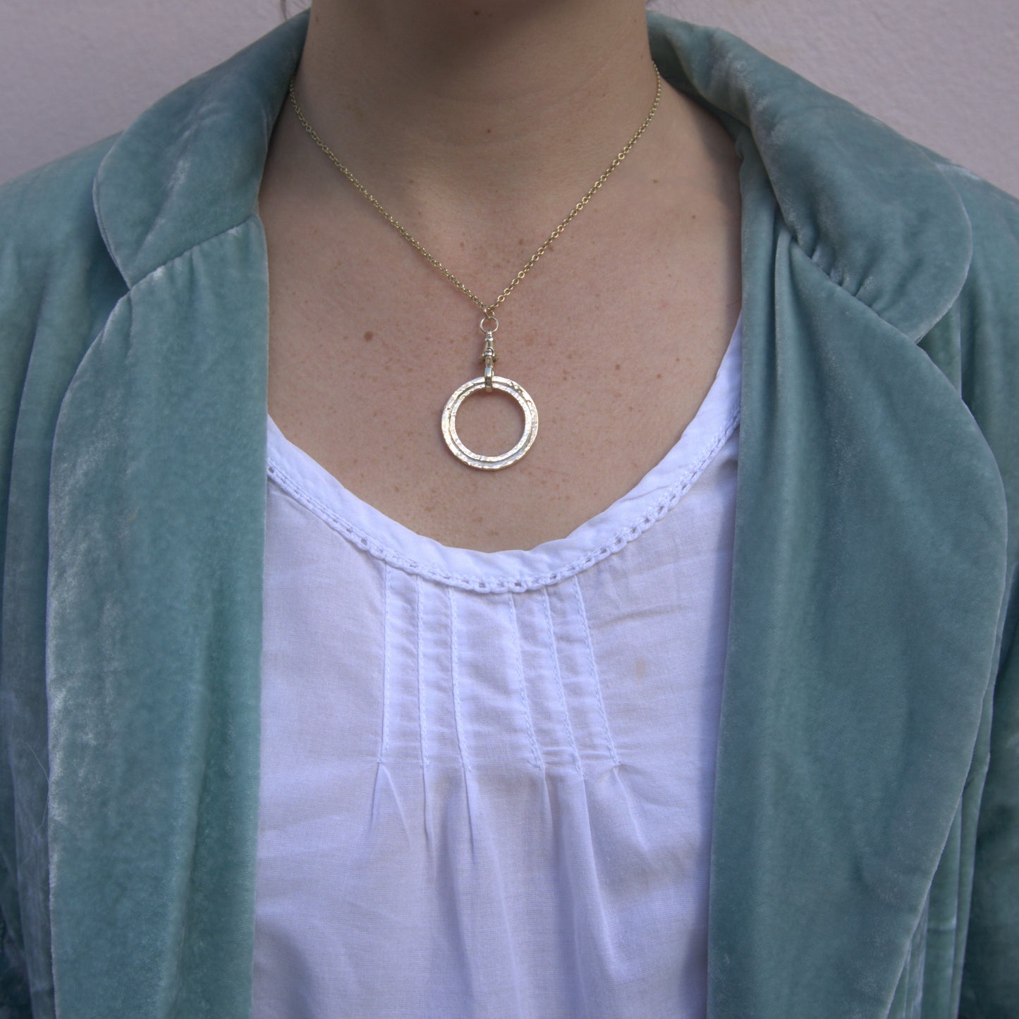 Statement Circle Gold Necklace