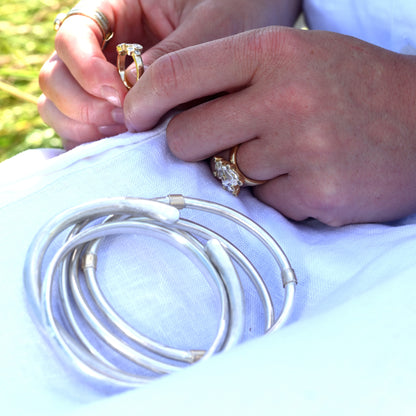 Gold & Silver Patterned Bangle