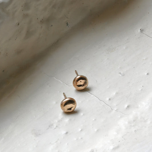 Gold Button Studs