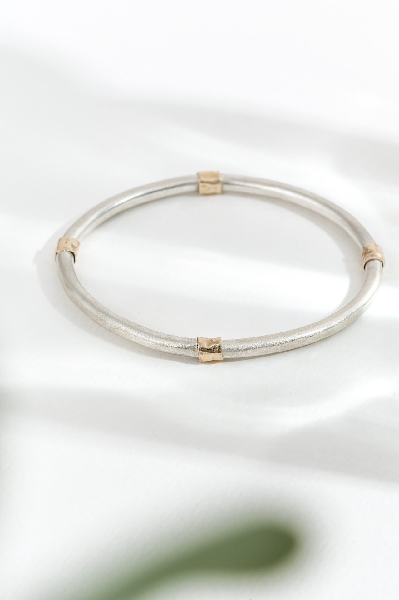 Gold & Silver Patterned Bangle