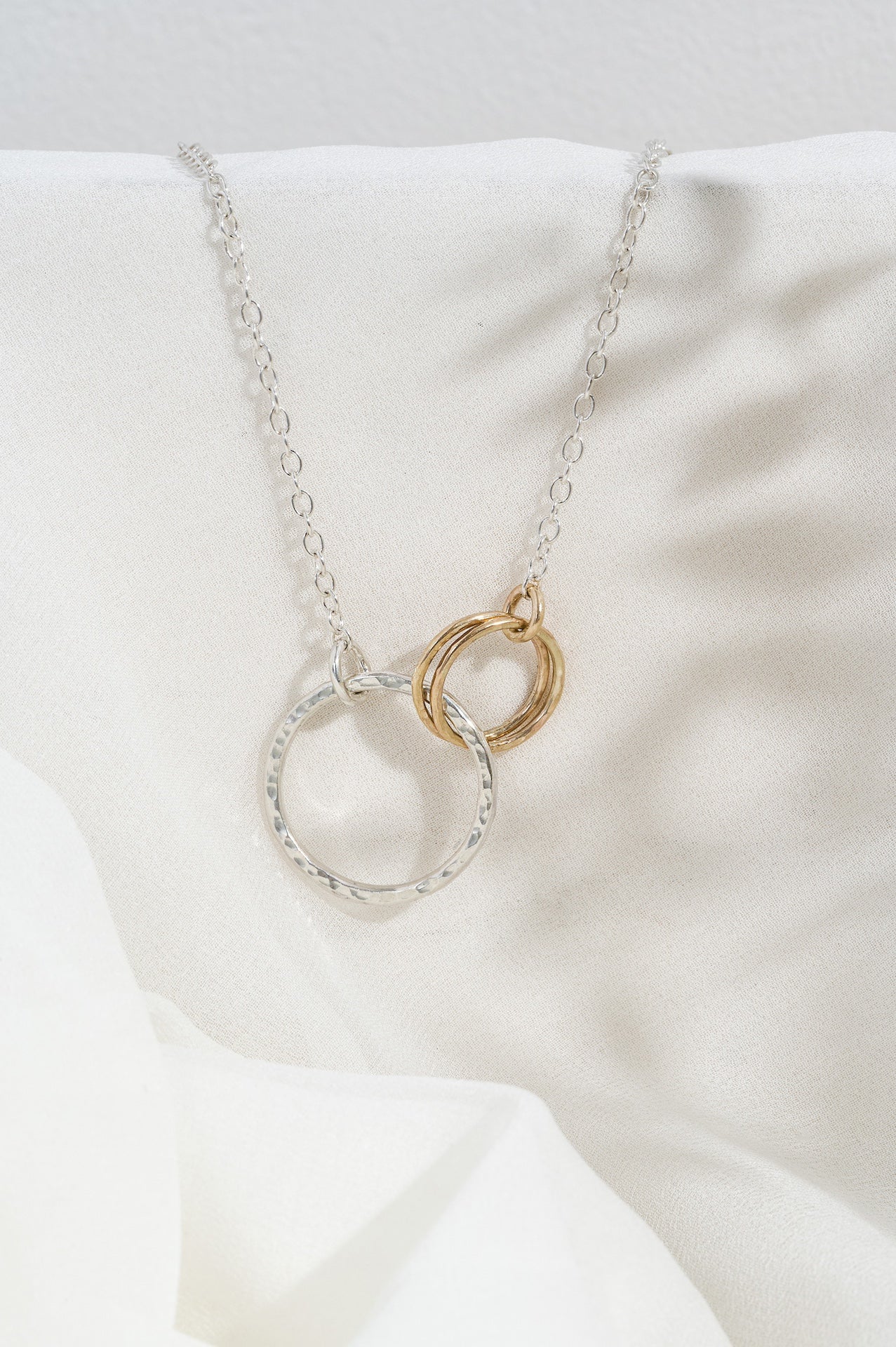 Chunky Gold & Silver Circles Necklace