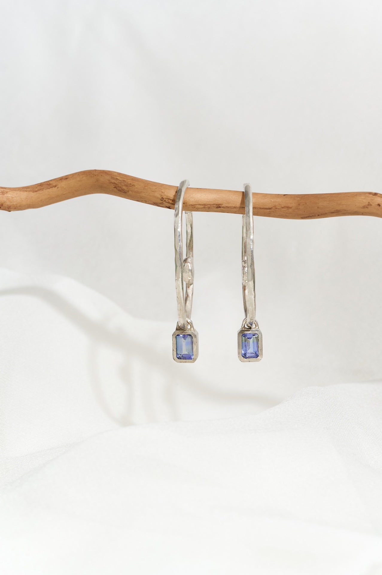 Diamond & Tanzanite Hoops