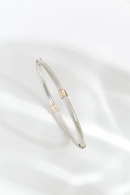 Gold & Silver Patterned Bangle