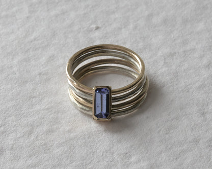 Gold Tanzanite Stack